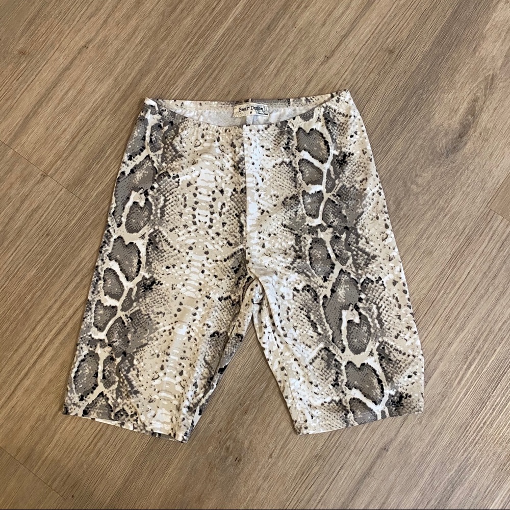 Snake Skin Biker Shorts